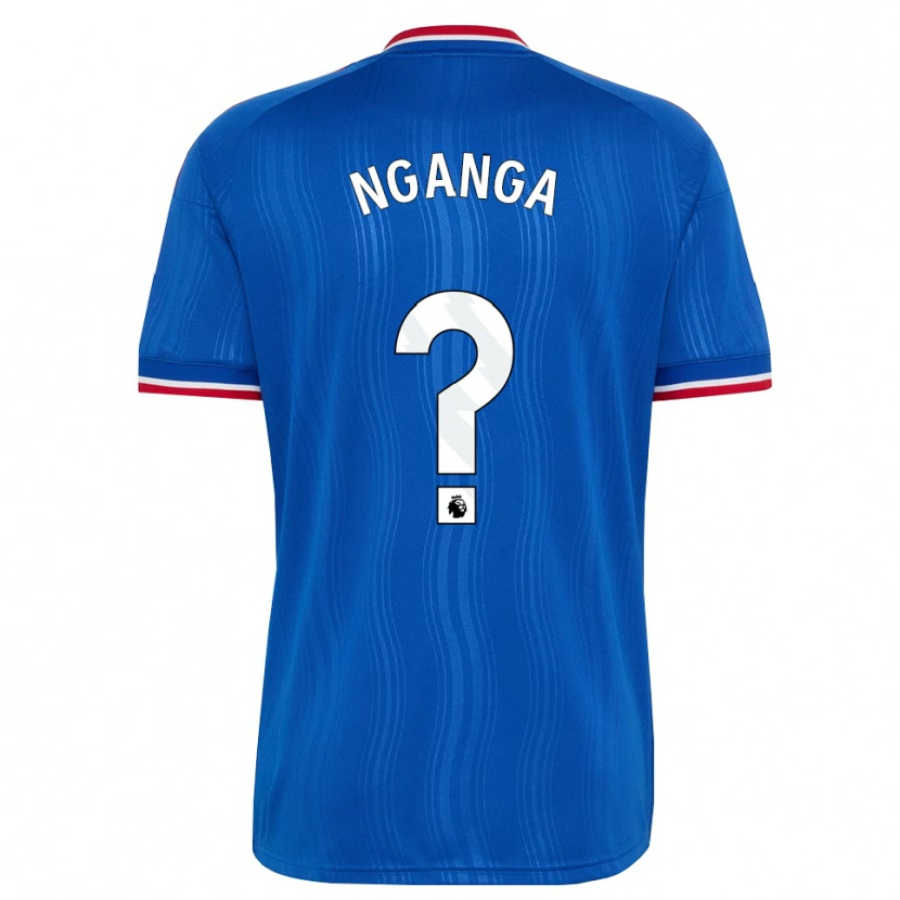 Danxen Børn Jodie Nganga #0 Blå Hvid Rød Udebane Spillertrøjer 2026/27 Trøje T-Shirt