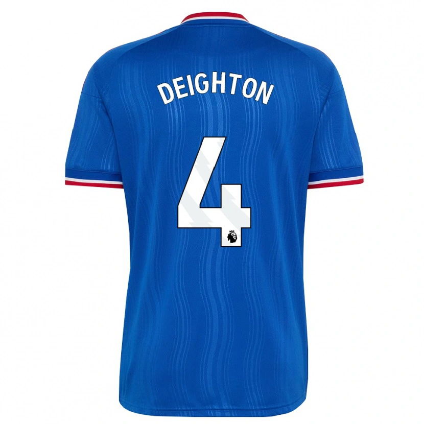 Danxen Børn Joe Deighton #4 Blå Hvid Rød Udebane Spillertrøjer 2026/27 Trøje T-Shirt