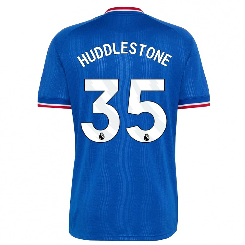 Danxen Børn Tom Huddlestone #35 Blå Hvid Rød Udebane Spillertrøjer 2026/27 Trøje T-Shirt