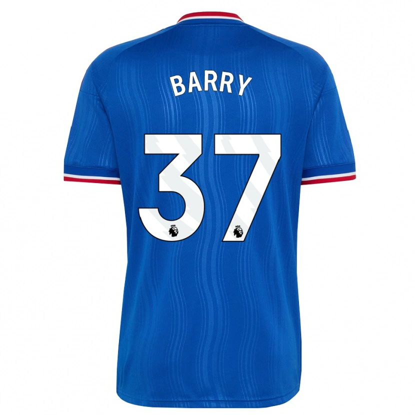 Danxen Børn Keira Barry #37 Blå Hvid Rød Udebane Spillertrøjer 2026/27 Trøje T-Shirt