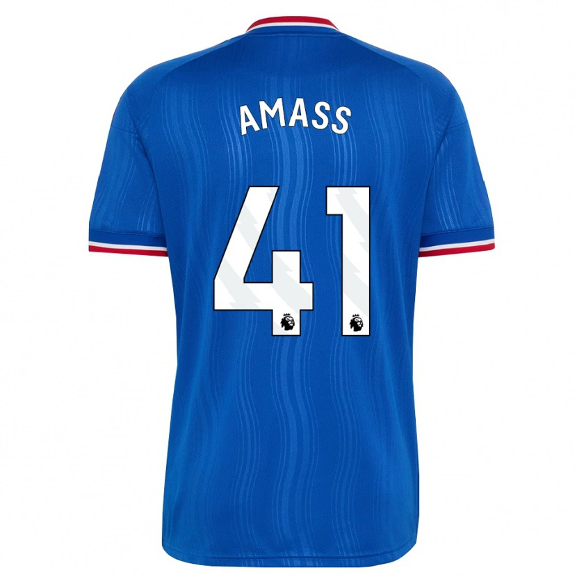 Danxen Børn Harry Amass #41 Blå Hvid Rød Udebane Spillertrøjer 2026/27 Trøje T-Shirt