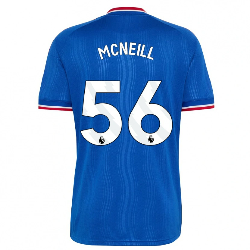 Danxen Børn Charlie Mcneill #56 Blå Hvid Rød Udebane Spillertrøjer 2026/27 Trøje T-Shirt