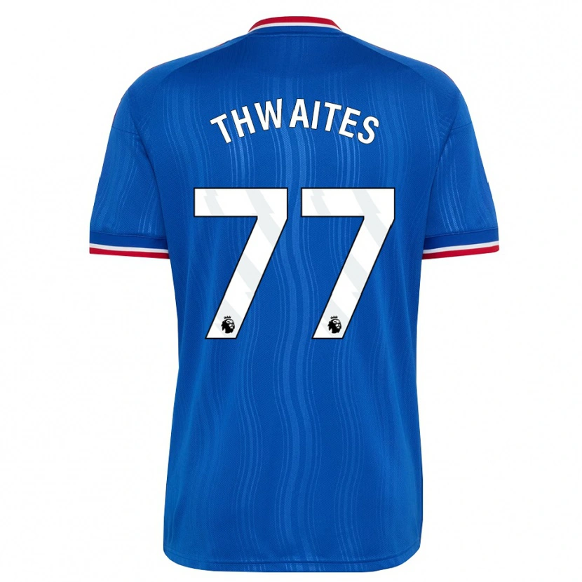 Danxen Børn Jim Thwaites #77 Blå Hvid Rød Udebane Spillertrøjer 2026/27 Trøje T-Shirt