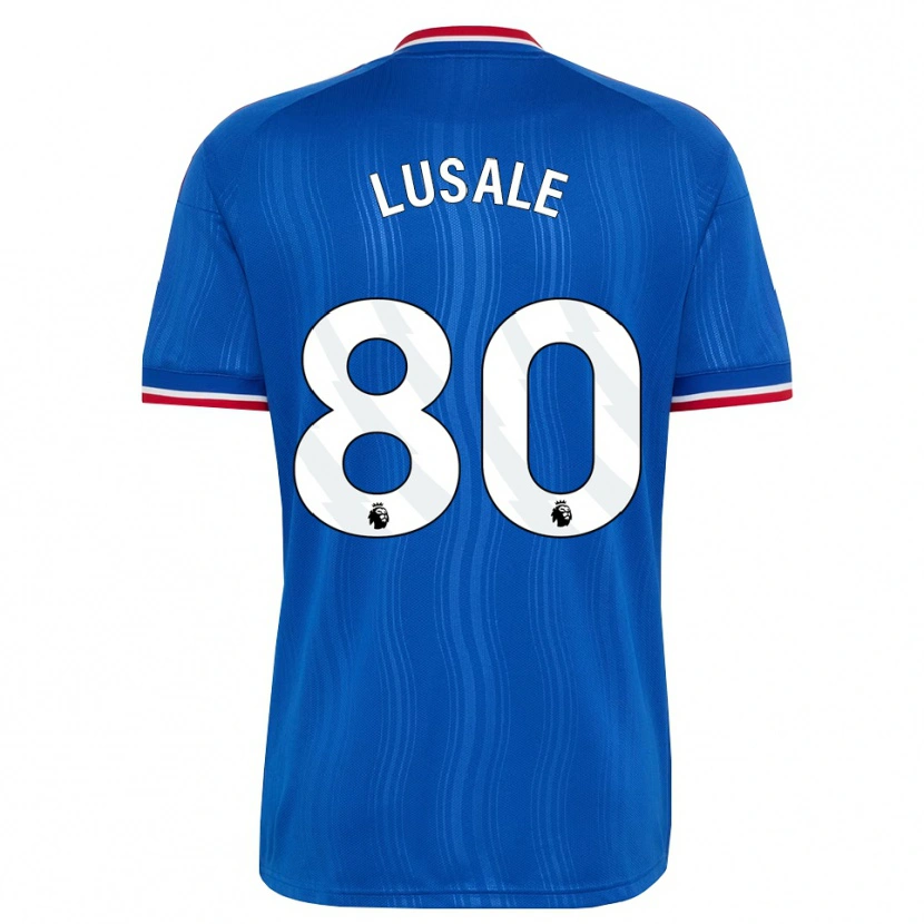 Danxen Børn Samuel Lusale #80 Blå Hvid Rød Udebane Spillertrøjer 2026/27 Trøje T-Shirt