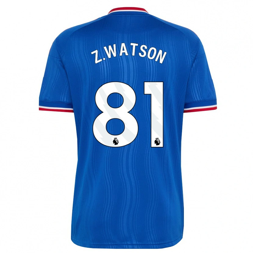 Danxen Børn Zac Watson #81 Blå Hvid Rød Udebane Spillertrøjer 2026/27 Trøje T-Shirt