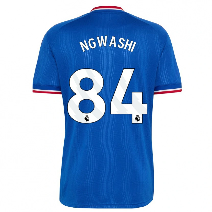 Danxen Børn Jayden Ngwashi #84 Blå Hvid Rød Udebane Spillertrøjer 2026/27 Trøje T-Shirt