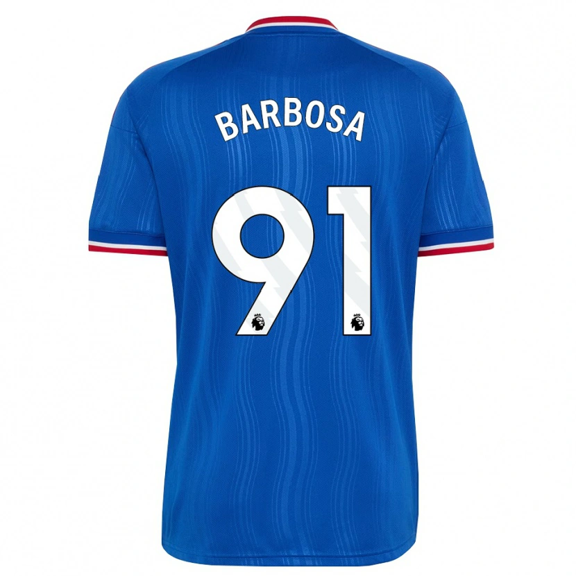 Danxen Børn Neithan Barbosa #91 Blå Hvid Rød Udebane Spillertrøjer 2026/27 Trøje T-Shirt