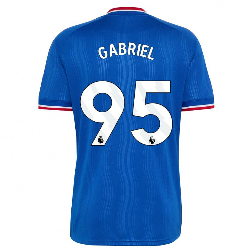 Danxen Børn Jj Gabriel #95 Blå Hvid Rød Udebane Spillertrøjer 2026/27 Trøje T-Shirt