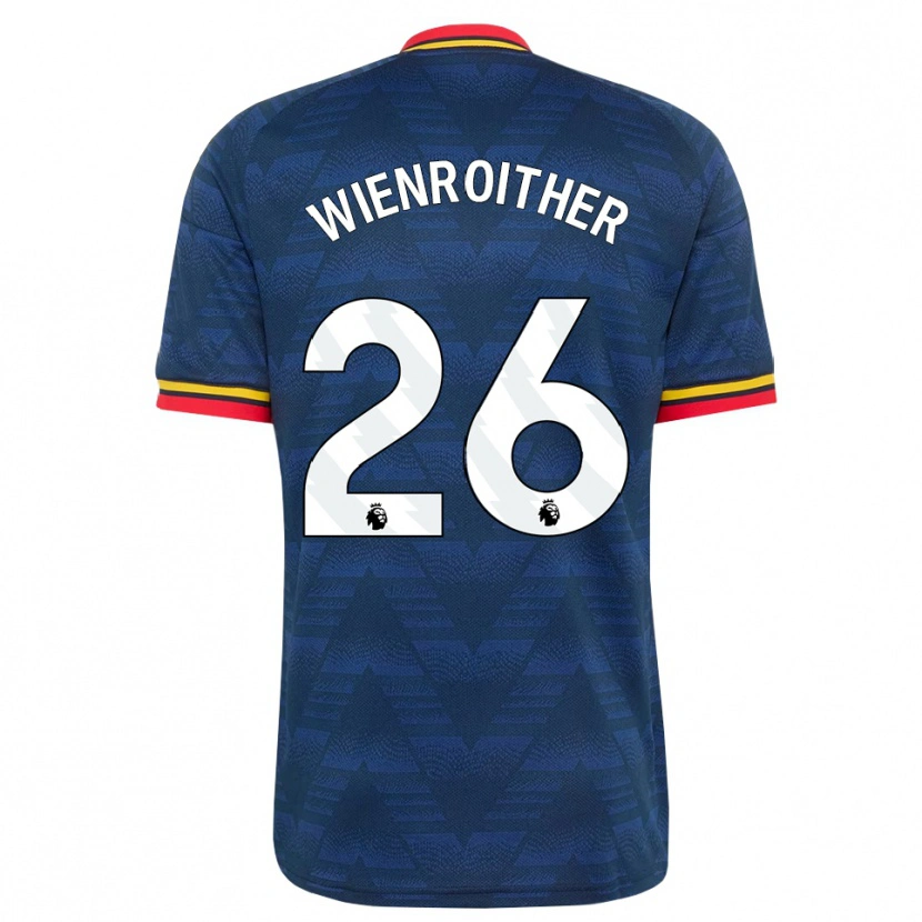 Danxen Børn Laura Wienroither #26 Midnatsblå Gul Rød Udebane Spillertrøjer 2026/27 Trøje T-Shirt