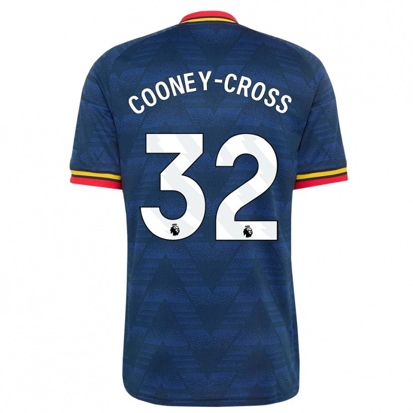 Danxen Børn Kyra Cooney-Cross #32 Midnatsblå Gul Rød Udebane Spillertrøjer 2026/27 Trøje T-Shirt