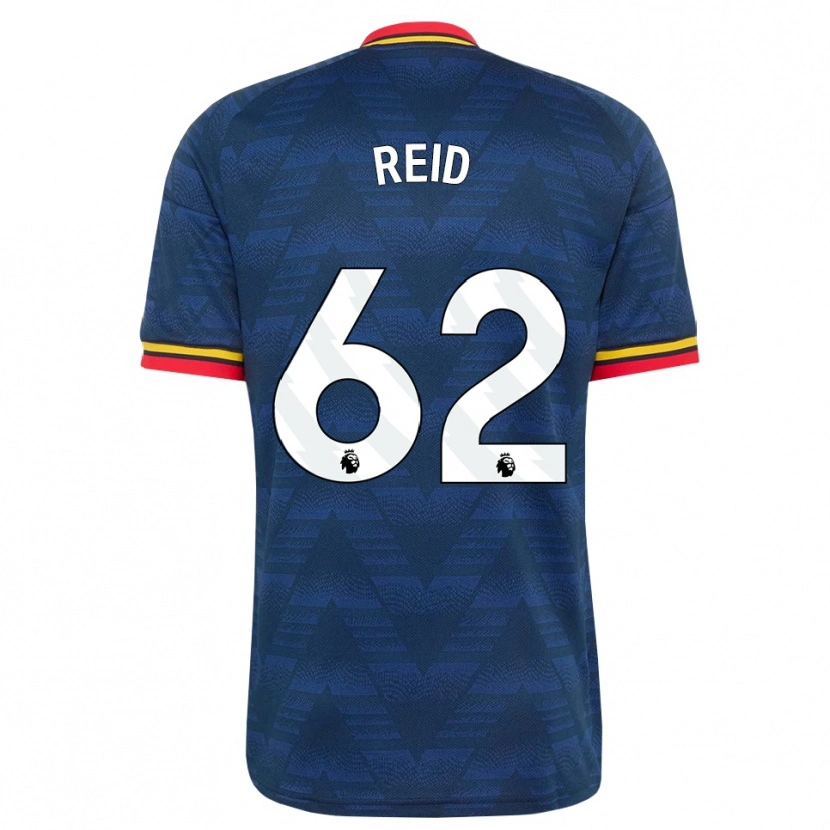 Danxen Børn Katie Reid #62 Midnatsblå Gul Rød Udebane Spillertrøjer 2026/27 Trøje T-Shirt