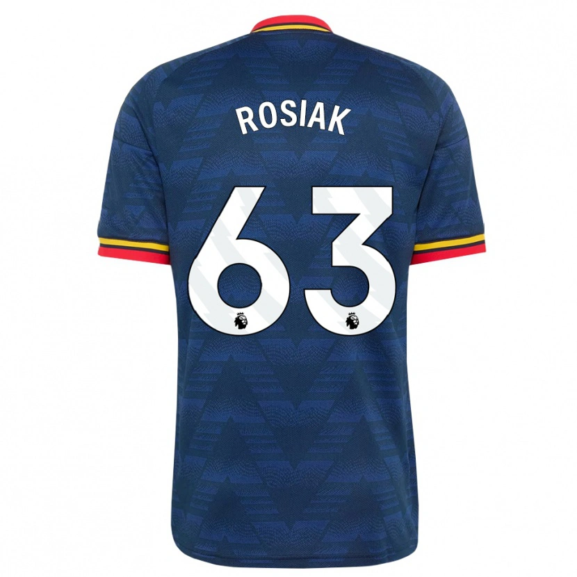 Danxen Børn Michal Rosiak #63 Midnatsblå Gul Rød Udebane Spillertrøjer 2026/27 Trøje T-Shirt