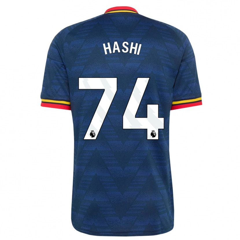 Danxen Børn Maalik Hashi #74 Midnatsblå Gul Rød Udebane Spillertrøjer 2026/27 Trøje T-Shirt