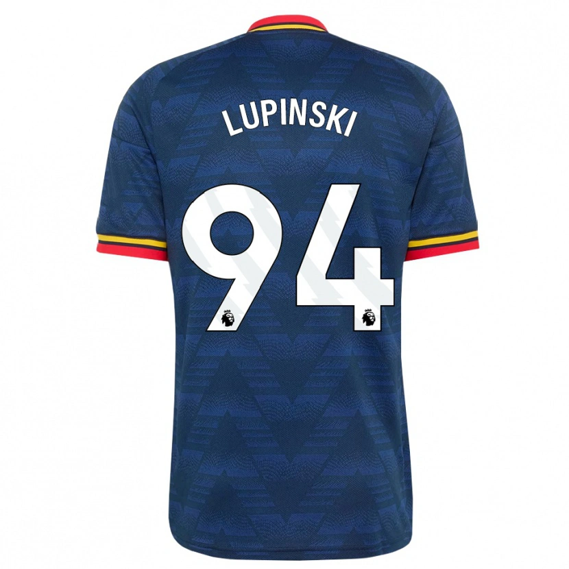 Danxen Børn Remi Lupinski #94 Midnatsblå Gul Rød Udebane Spillertrøjer 2026/27 Trøje T-Shirt