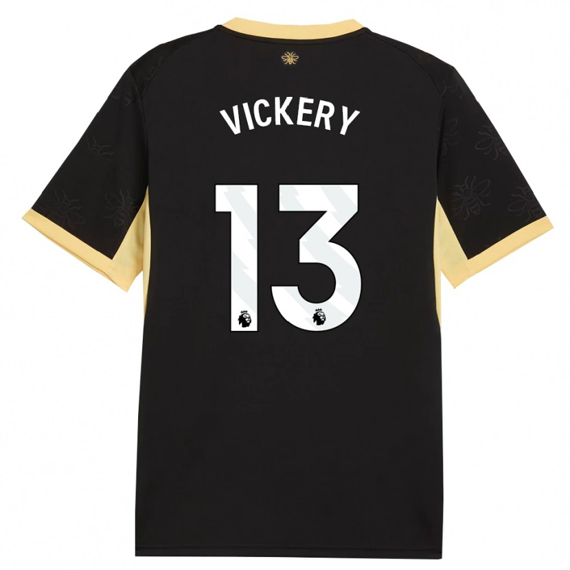 Danxen Børn Ben Vickery #13 Sort Gul Udebane Spillertrøjer 2026/27 Trøje T-Shirt