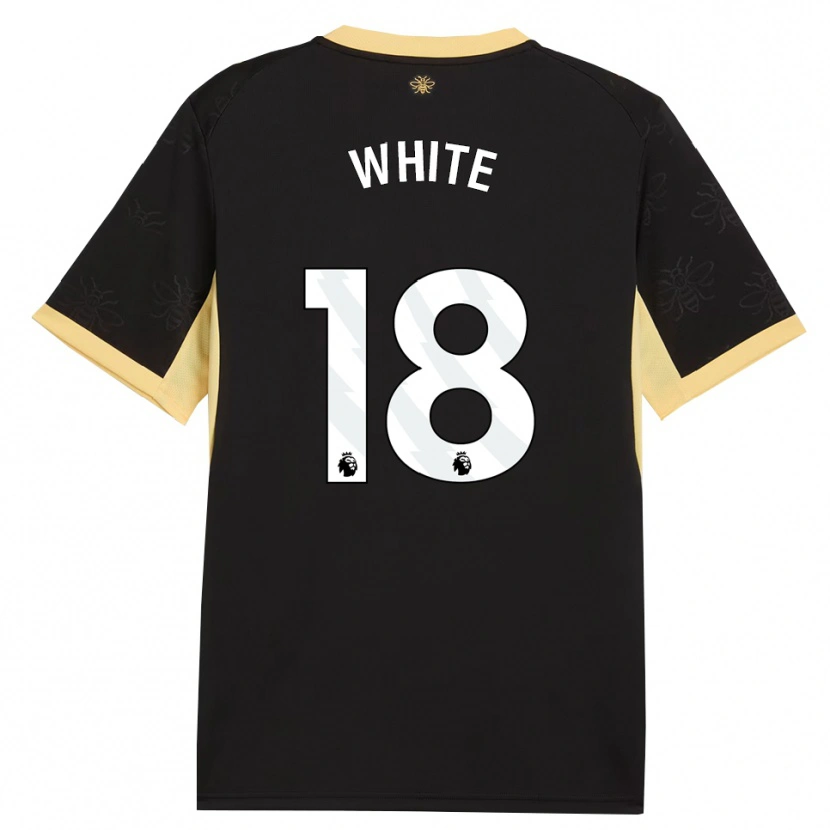 Danxen Børn Ellen White #18 Sort Gul Udebane Spillertrøjer 2026/27 Trøje T-Shirt