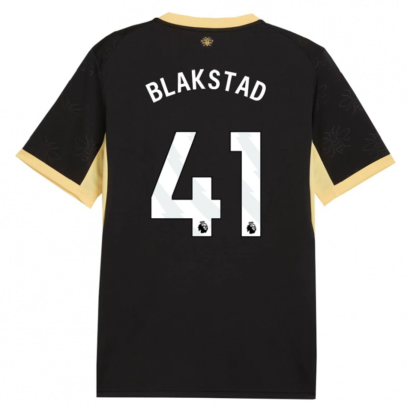 Danxen Børn Julie Blakstad #41 Sort Gul Udebane Spillertrøjer 2026/27 Trøje T-Shirt