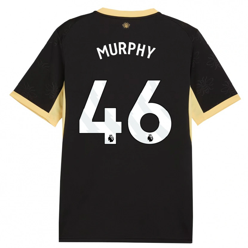 Danxen Børn Lily Murphy #46 Sort Gul Udebane Spillertrøjer 2026/27 Trøje T-Shirt