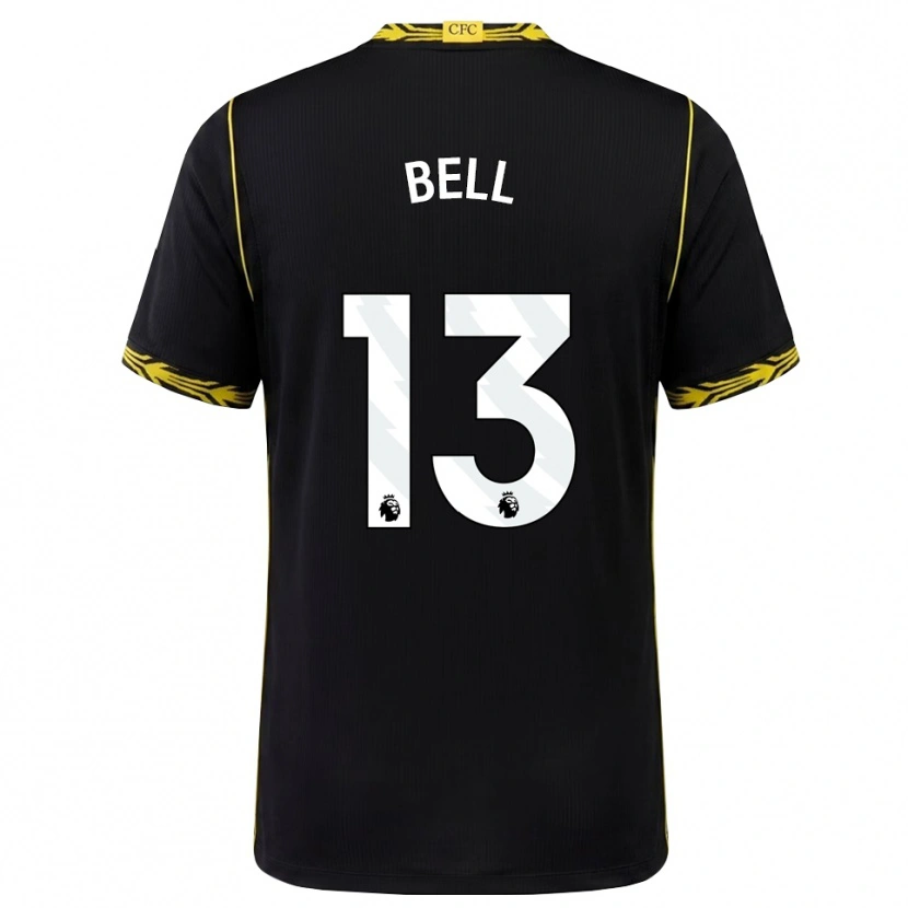 Danxen Børn Toby Bell #13 Sort Gul Udebane Spillertrøjer 2026/27 Trøje T-Shirt
