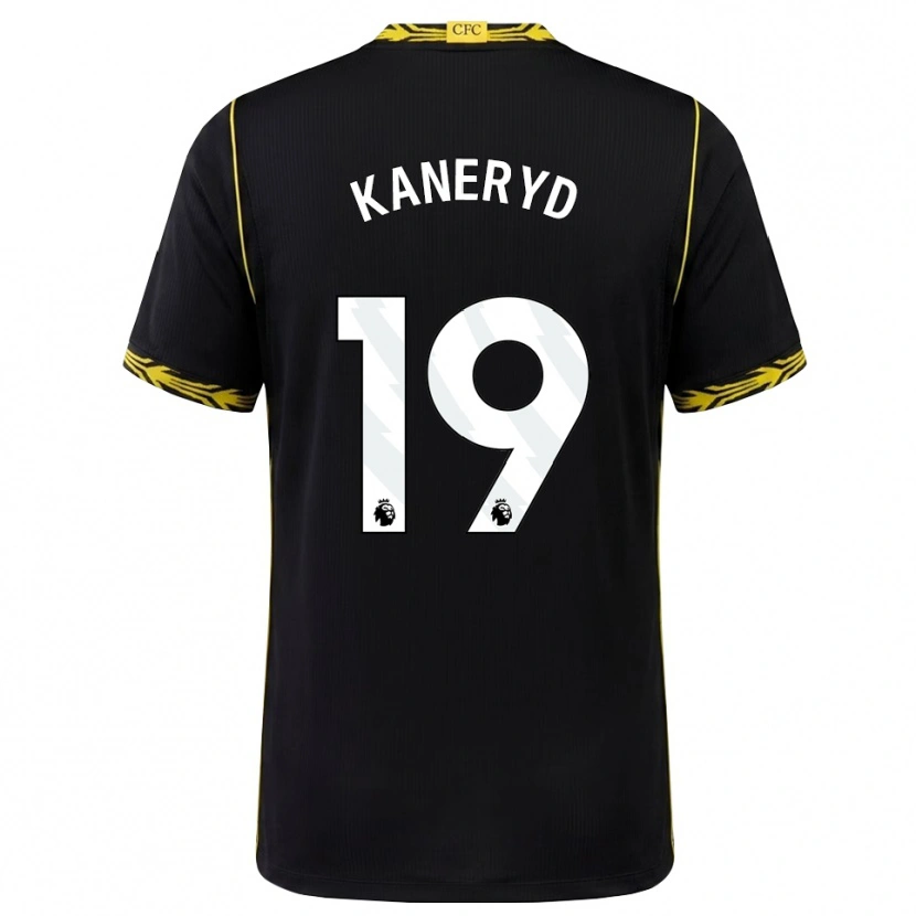 Danxen Børn Johanna Rytting Kaneryd #19 Sort Gul Udebane Spillertrøjer 2026/27 Trøje T-Shirt
