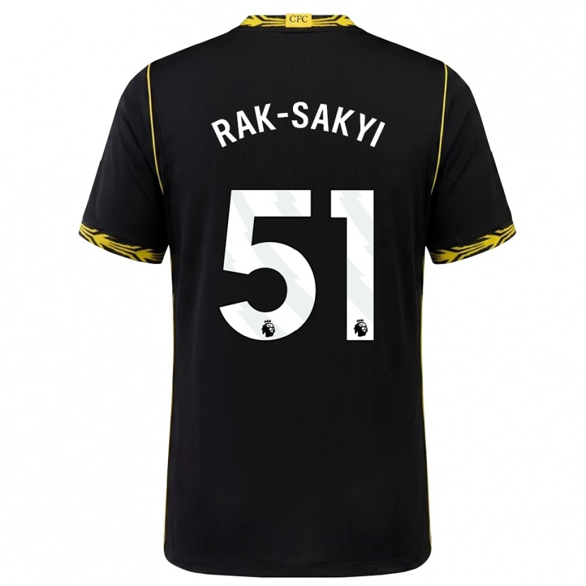 Danxen Børn Sam Rak-Sakyi #51 Sort Gul Udebane Spillertrøjer 2026/27 Trøje T-Shirt
