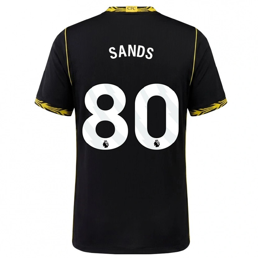 Danxen Børn Hudson Sands #80 Sort Gul Udebane Spillertrøjer 2026/27 Trøje T-Shirt