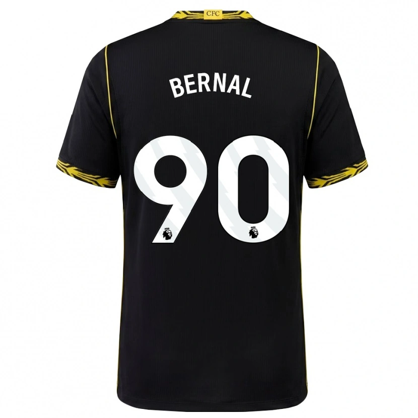 Danxen Børn Freddy Bernal #90 Sort Gul Udebane Spillertrøjer 2026/27 Trøje T-Shirt