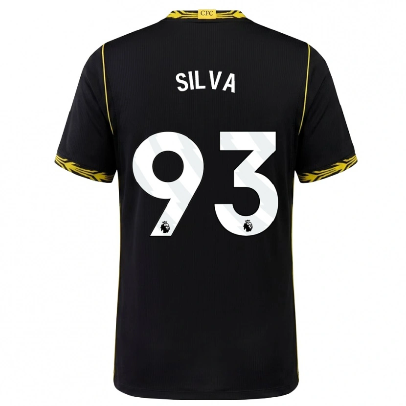 Danxen Børn Isaac Badu #93 Sort Gul Udebane Spillertrøjer 2026/27 Trøje T-Shirt