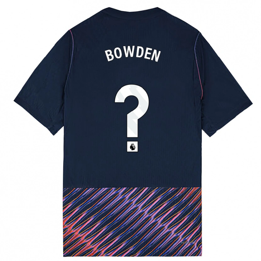 Danxen Børn Jamie Bowden #0 Kongeblå Hvid Udebane Spillertrøjer 2026/27 Trøje T-Shirt
