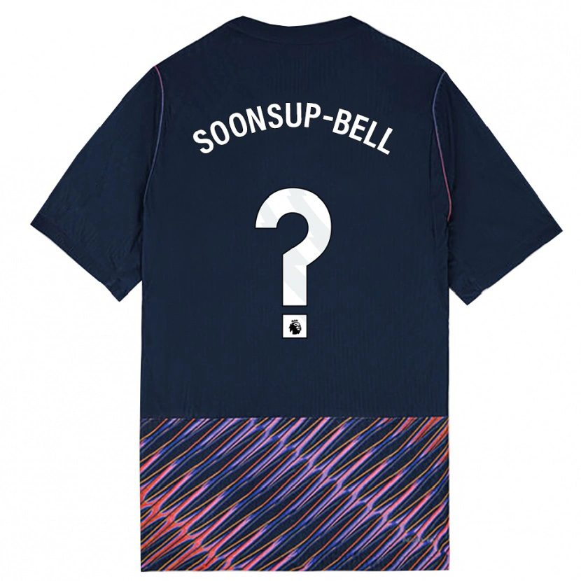 Danxen Børn Jude Soonsup-Bell #0 Kongeblå Hvid Udebane Spillertrøjer 2026/27 Trøje T-Shirt