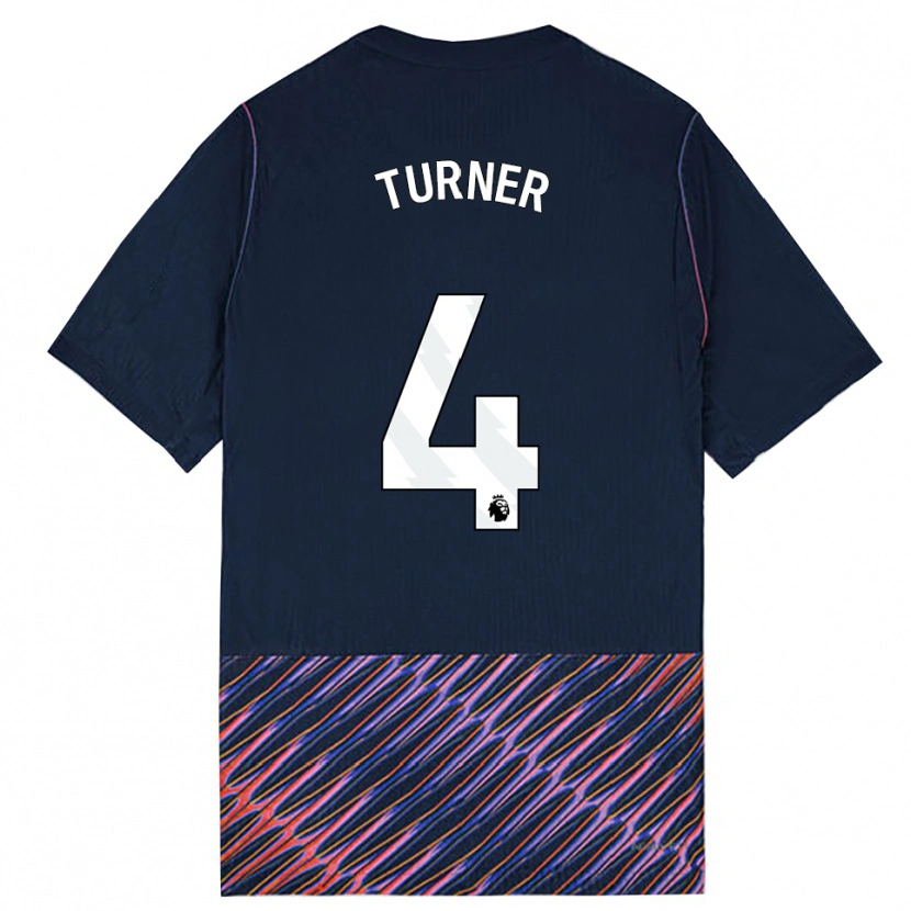 Danxen Børn Amy Turner #4 Kongeblå Hvid Udebane Spillertrøjer 2026/27 Trøje T-Shirt
