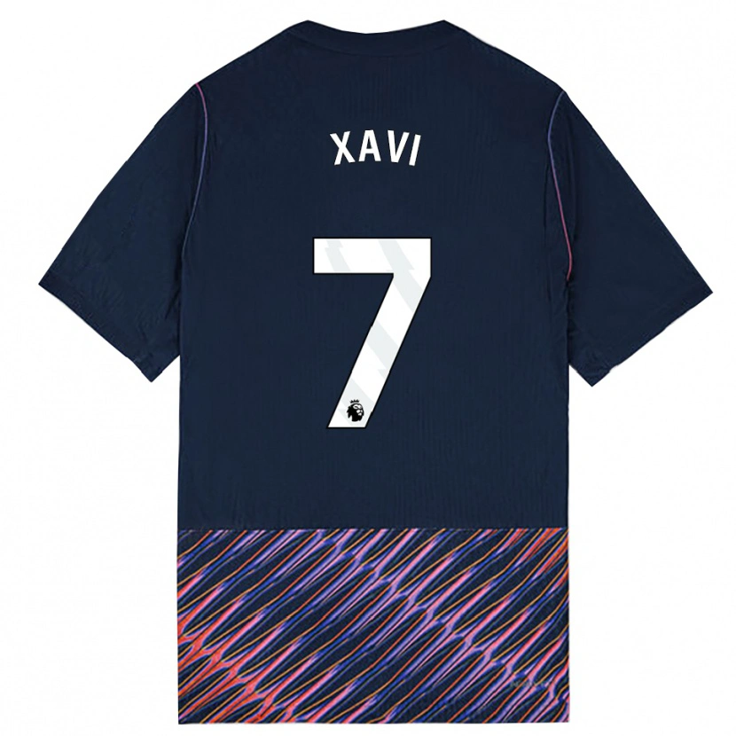 Danxen Børn Xavi Simons #7 Kongeblå Hvid Udebane Spillertrøjer 2026/27 Trøje T-Shirt