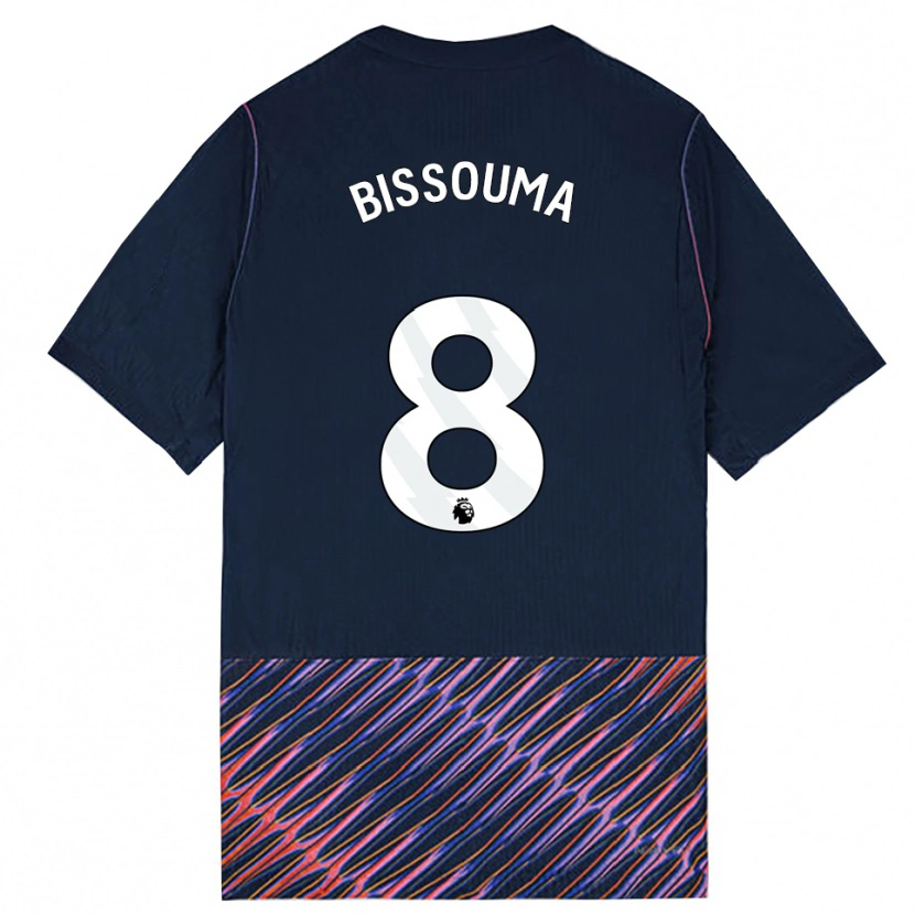 Danxen Børn Yves Bissouma #8 Kongeblå Hvid Udebane Spillertrøjer 2026/27 Trøje T-Shirt