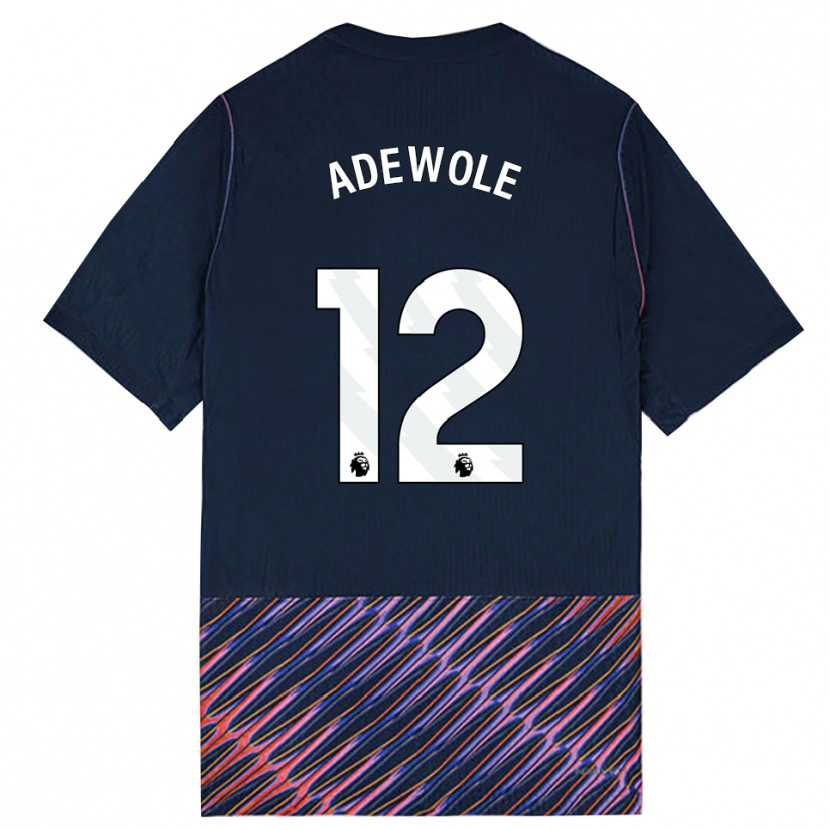 Danxen Børn Miracle Adewole #12 Kongeblå Hvid Udebane Spillertrøjer 2026/27 Trøje T-Shirt