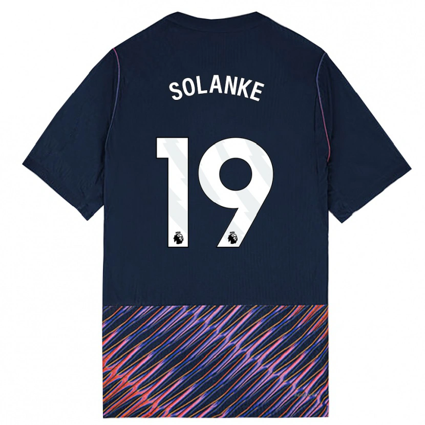 Danxen Børn Dominic Solanke #19 Kongeblå Hvid Udebane Spillertrøjer 2026/27 Trøje T-Shirt