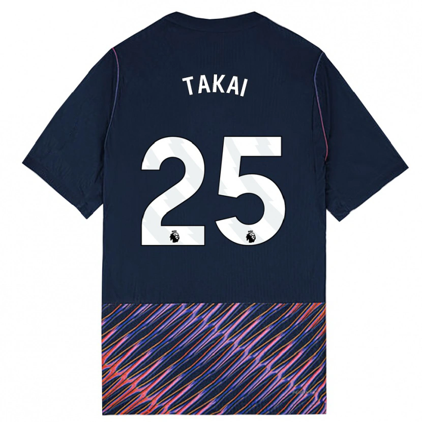 Danxen Børn Kota Takai #25 Kongeblå Hvid Udebane Spillertrøjer 2026/27 Trøje T-Shirt