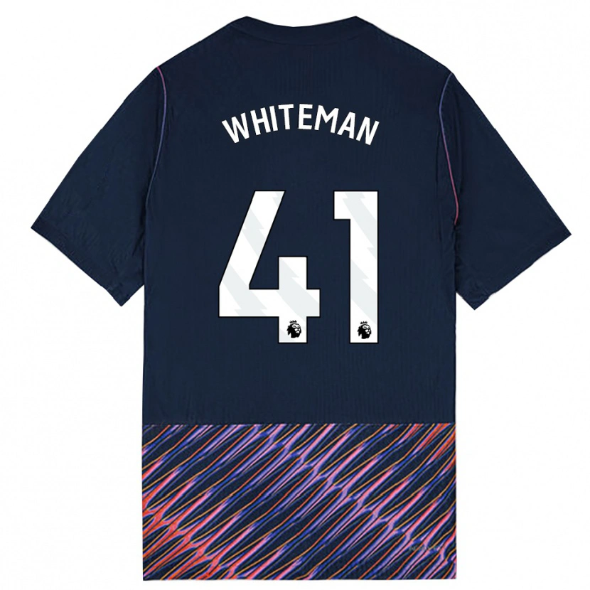 Danxen Børn Alfie Whiteman #41 Kongeblå Hvid Udebane Spillertrøjer 2026/27 Trøje T-Shirt