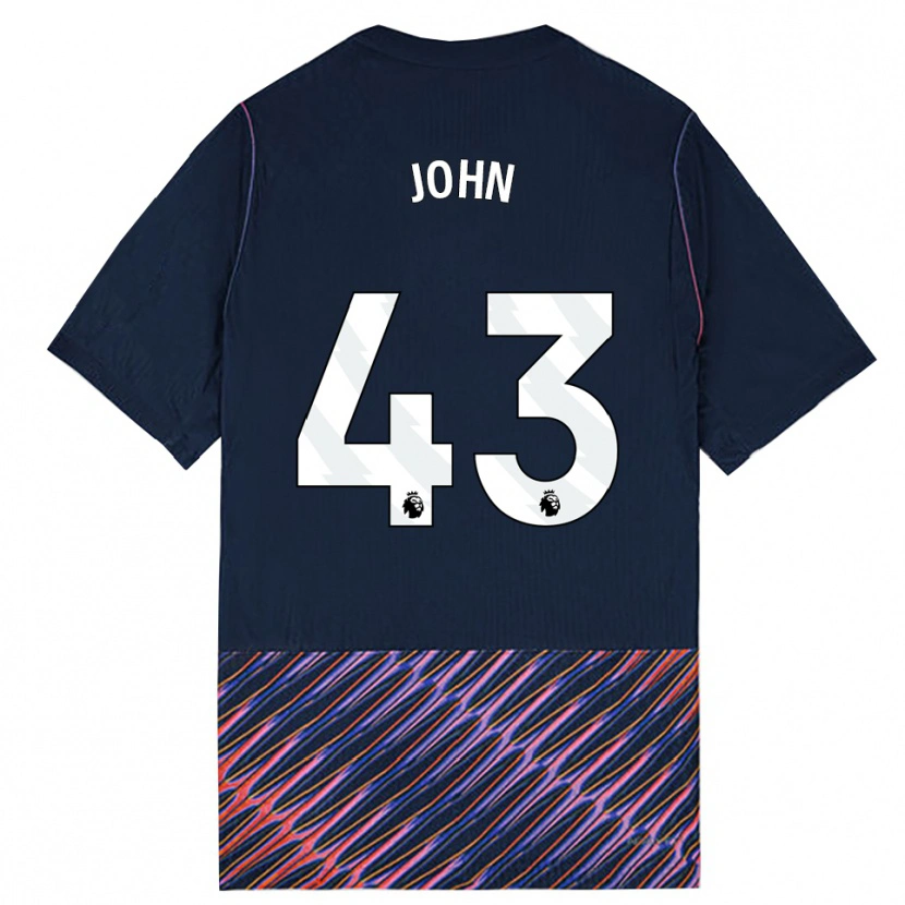Danxen Børn Nile John #43 Kongeblå Hvid Udebane Spillertrøjer 2026/27 Trøje T-Shirt