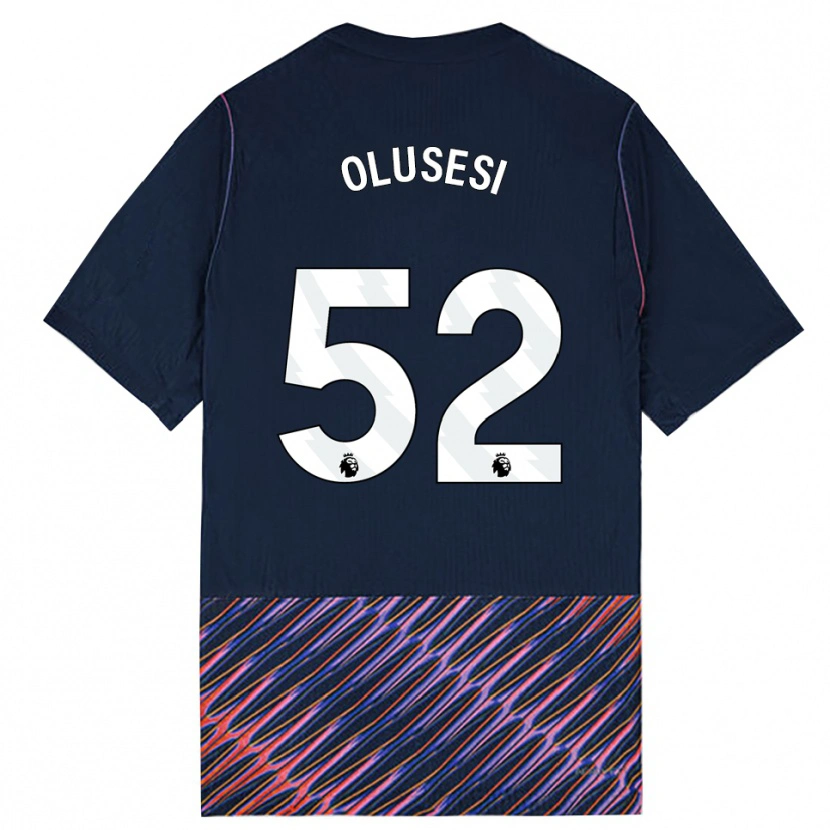 Danxen Børn Callum Olusesi #52 Kongeblå Hvid Udebane Spillertrøjer 2026/27 Trøje T-Shirt