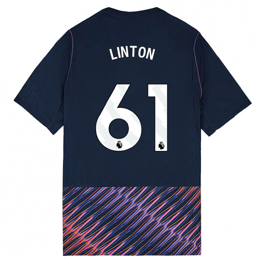 Danxen Børn Jahziah Linton #61 Kongeblå Hvid Udebane Spillertrøjer 2026/27 Trøje T-Shirt