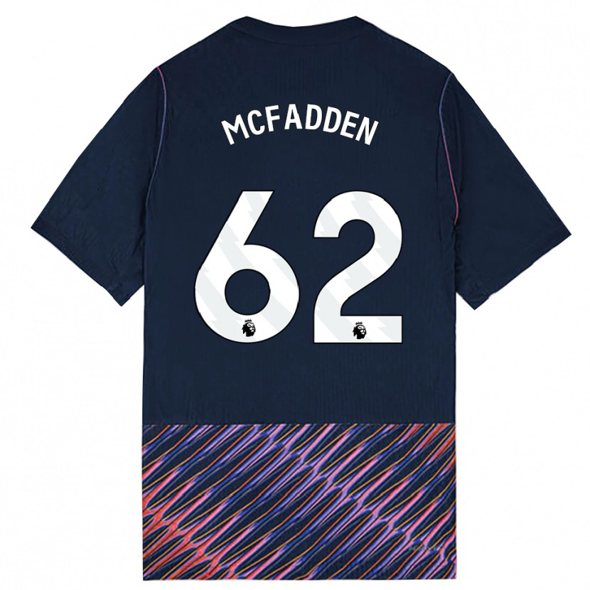Danxen Børn Max Mcfadden #62 Kongeblå Hvid Udebane Spillertrøjer 2026/27 Trøje T-Shirt