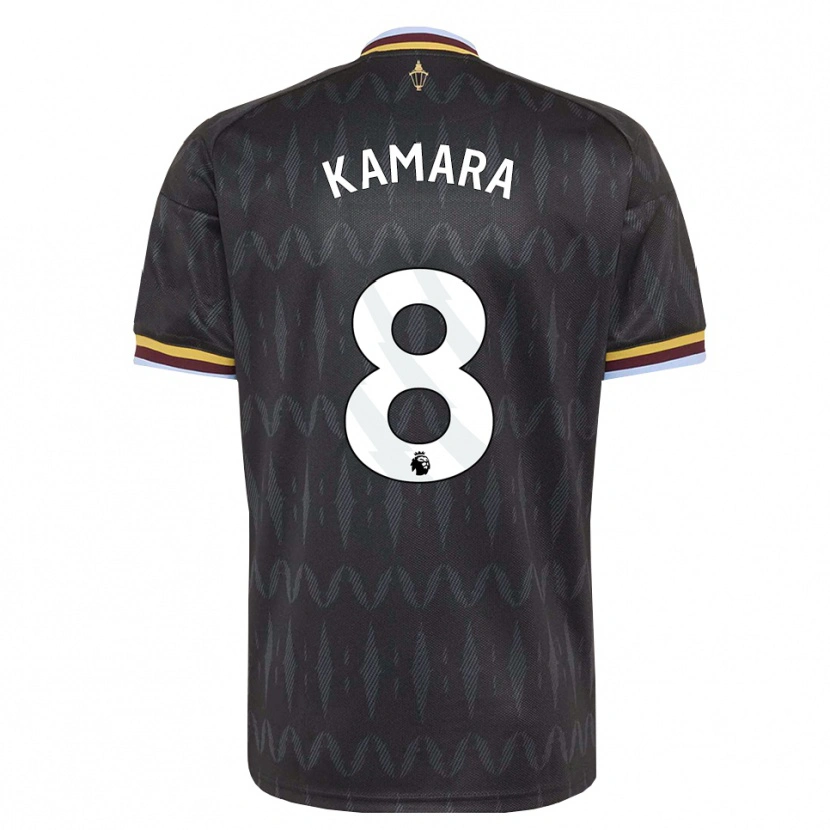 Danxen Børn Boubacar Kamara #8 Kornblomstblå Sort Gul Udebane Spillertrøjer 2026/27 Trøje T-Shirt