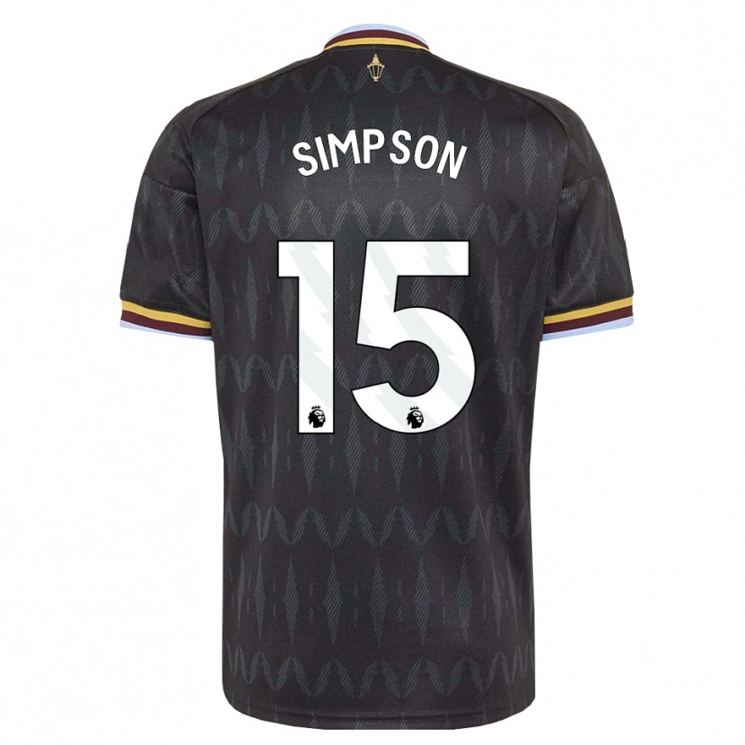 Danxen Børn Ewan Simpson #15 Kornblomstblå Sort Gul Udebane Spillertrøjer 2026/27 Trøje T-Shirt