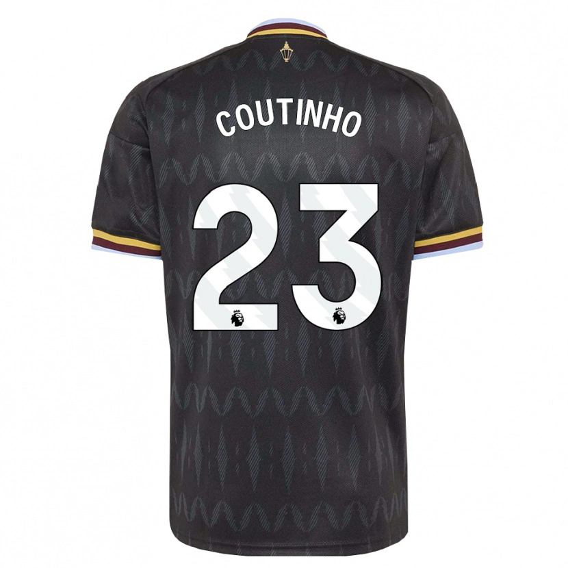 Danxen Børn Philippe Coutinho #23 Kornblomstblå Sort Gul Udebane Spillertrøjer 2026/27 Trøje T-Shirt