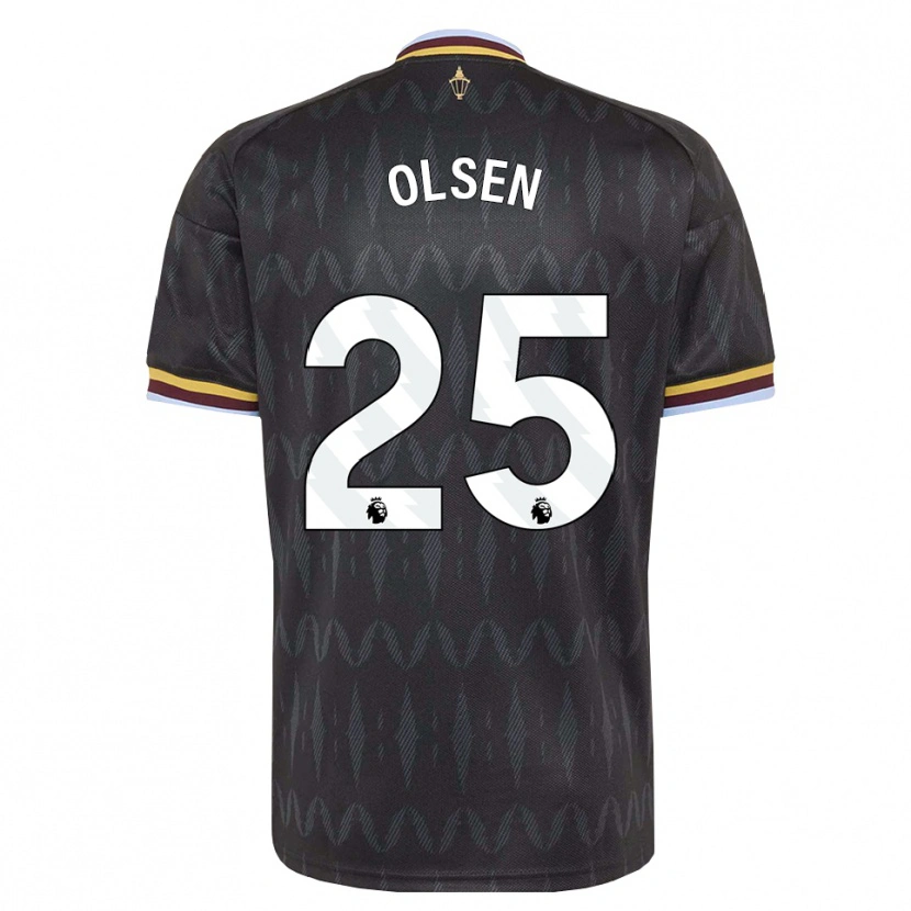 Danxen Børn Robin Olsen #25 Kornblomstblå Sort Gul Udebane Spillertrøjer 2026/27 Trøje T-Shirt