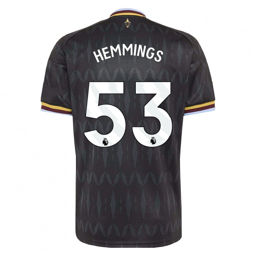 Danxen Børn George Hemmings #53 Kornblomstblå Sort Gul Udebane Spillertrøjer 2026/27 Trøje T-Shirt