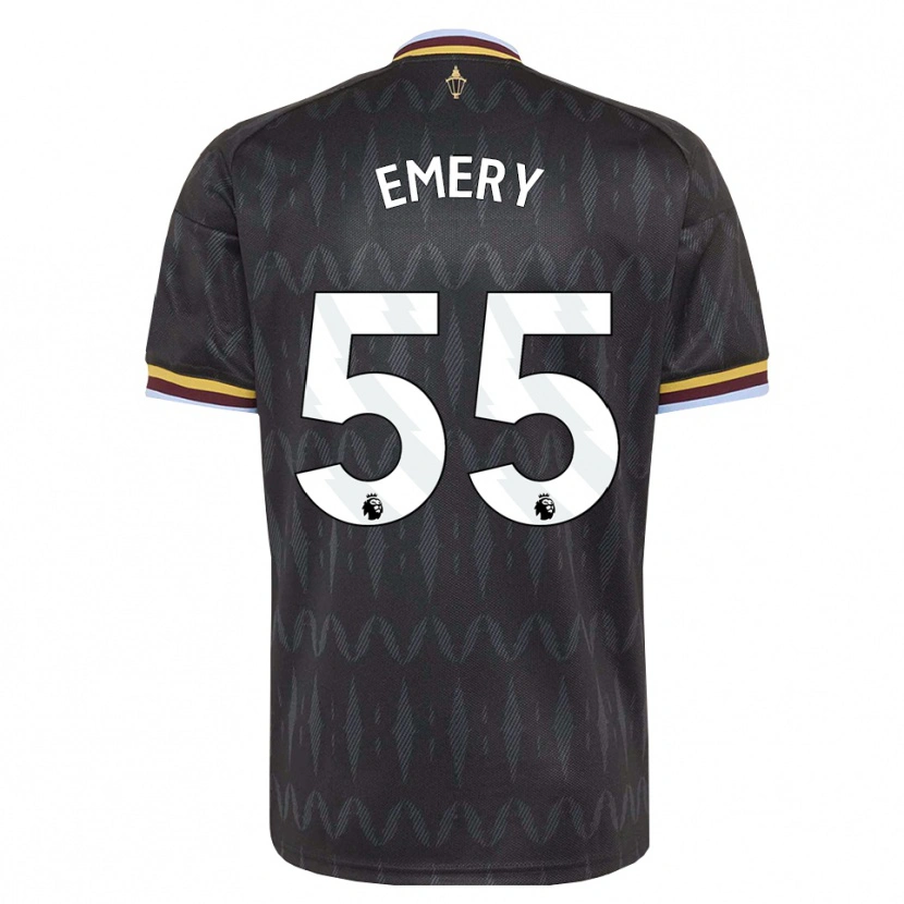 Danxen Børn Lander Emery #55 Kornblomstblå Sort Gul Udebane Spillertrøjer 2026/27 Trøje T-Shirt