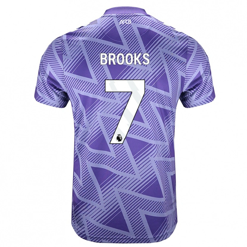 Danxen Børn David Brooks #7 Blegviolrød Hvid Udebane Spillertrøjer 2026/27 Trøje T-Shirt