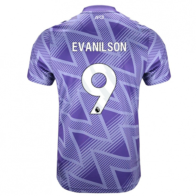 Danxen Børn Francisco Evanilson De Lima Barbosa #9 Blegviolrød Hvid Udebane Spillertrøjer 2026/27 Trøje T-Shirt