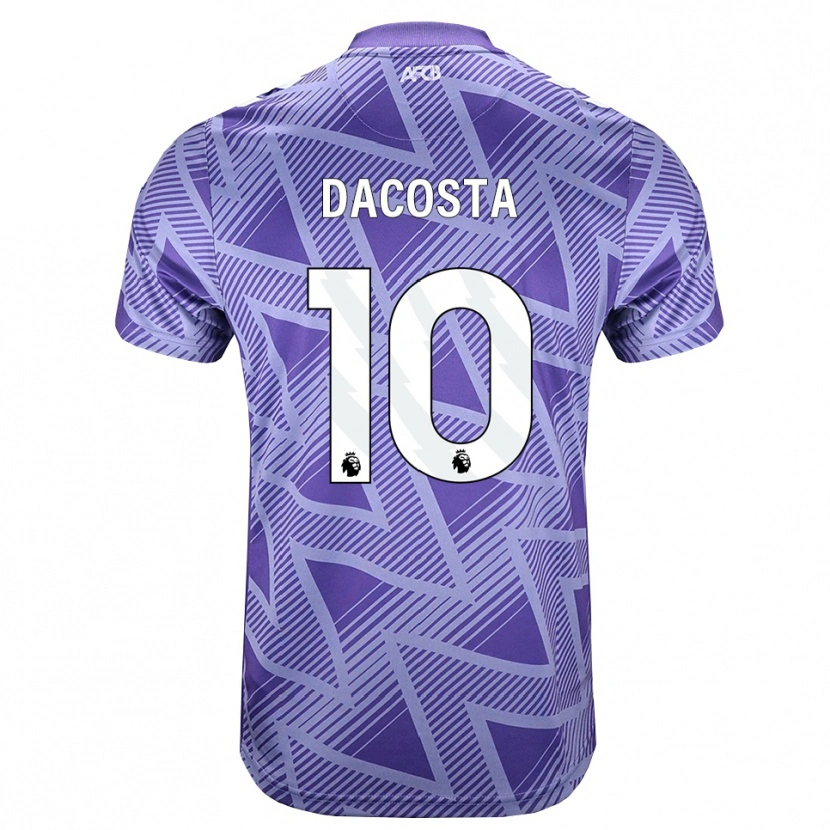 Danxen Børn Michael Dacosta #10 Blegviolrød Hvid Udebane Spillertrøjer 2026/27 Trøje T-Shirt